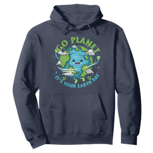 Earth Day Hoodie Save the Planet 2025 TS10 Navy Print Your Wear