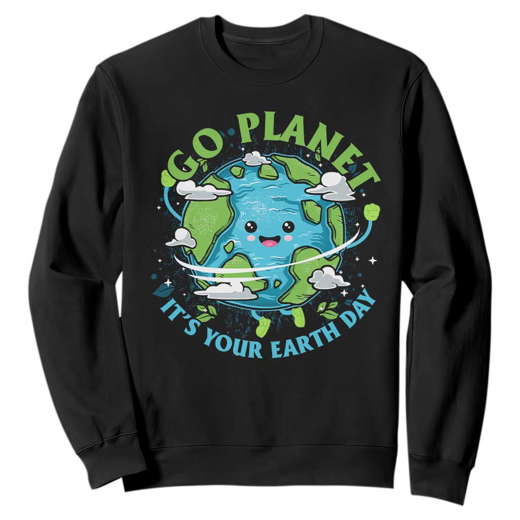 Earth Day Sweatshirt Save the Planet 2025 TS10 Black Print Your Wear