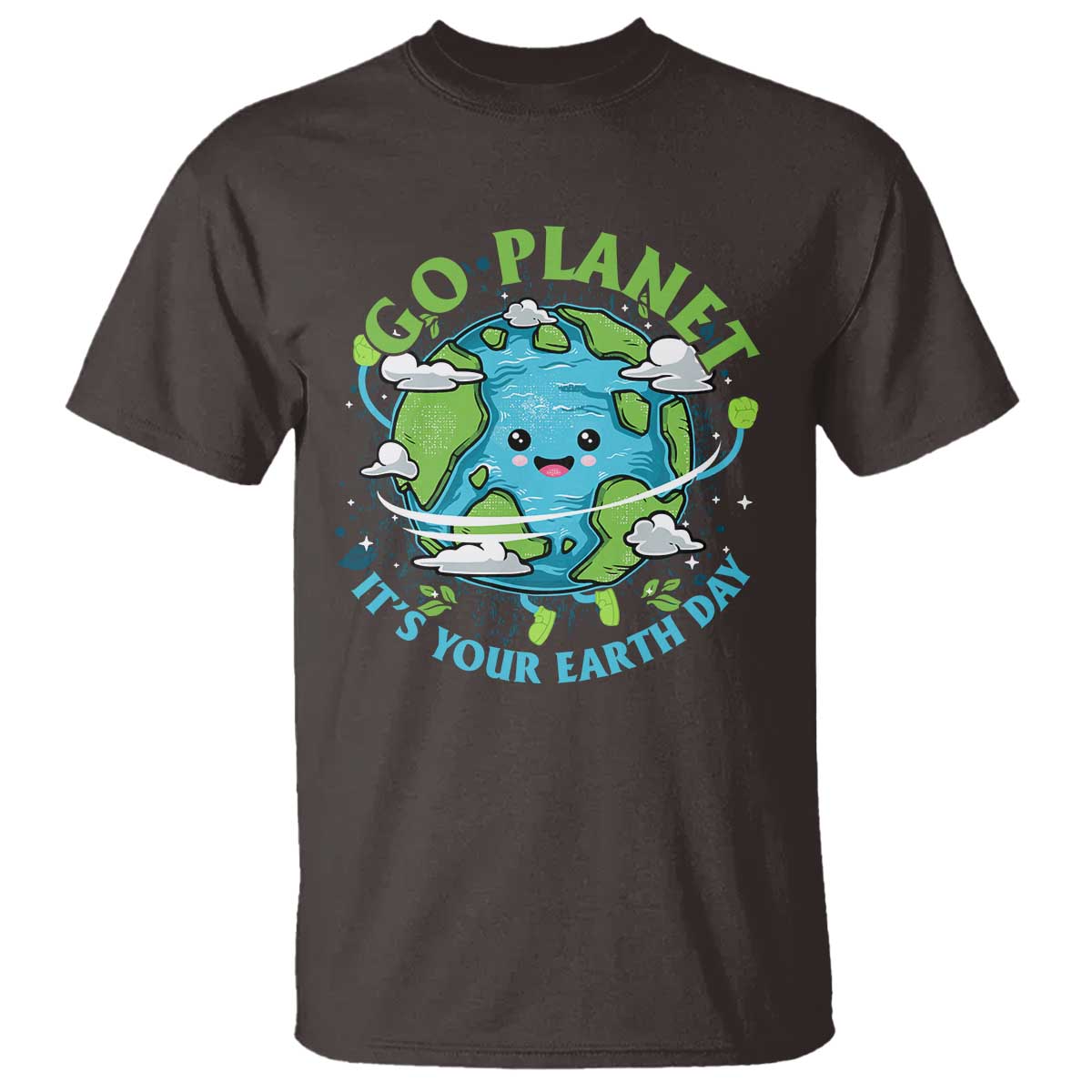 Earth Day T Shirt Save the Planet 2025 TS10 Dark Chocolate Print Your Wear