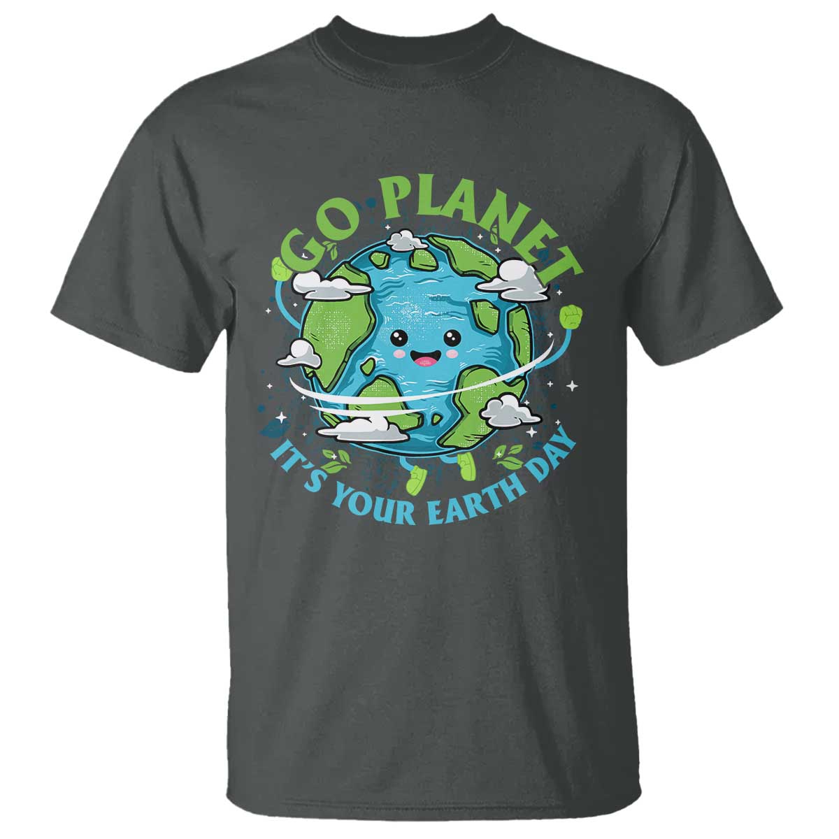 Earth Day T Shirt Save the Planet 2025 TS10 Dark Heather Print Your Wear