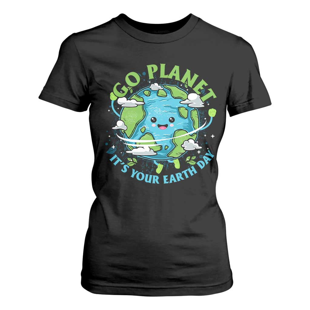 Earth Day T Shirt For Women Save the Planet 2025 TS10 Black Print Your Wear