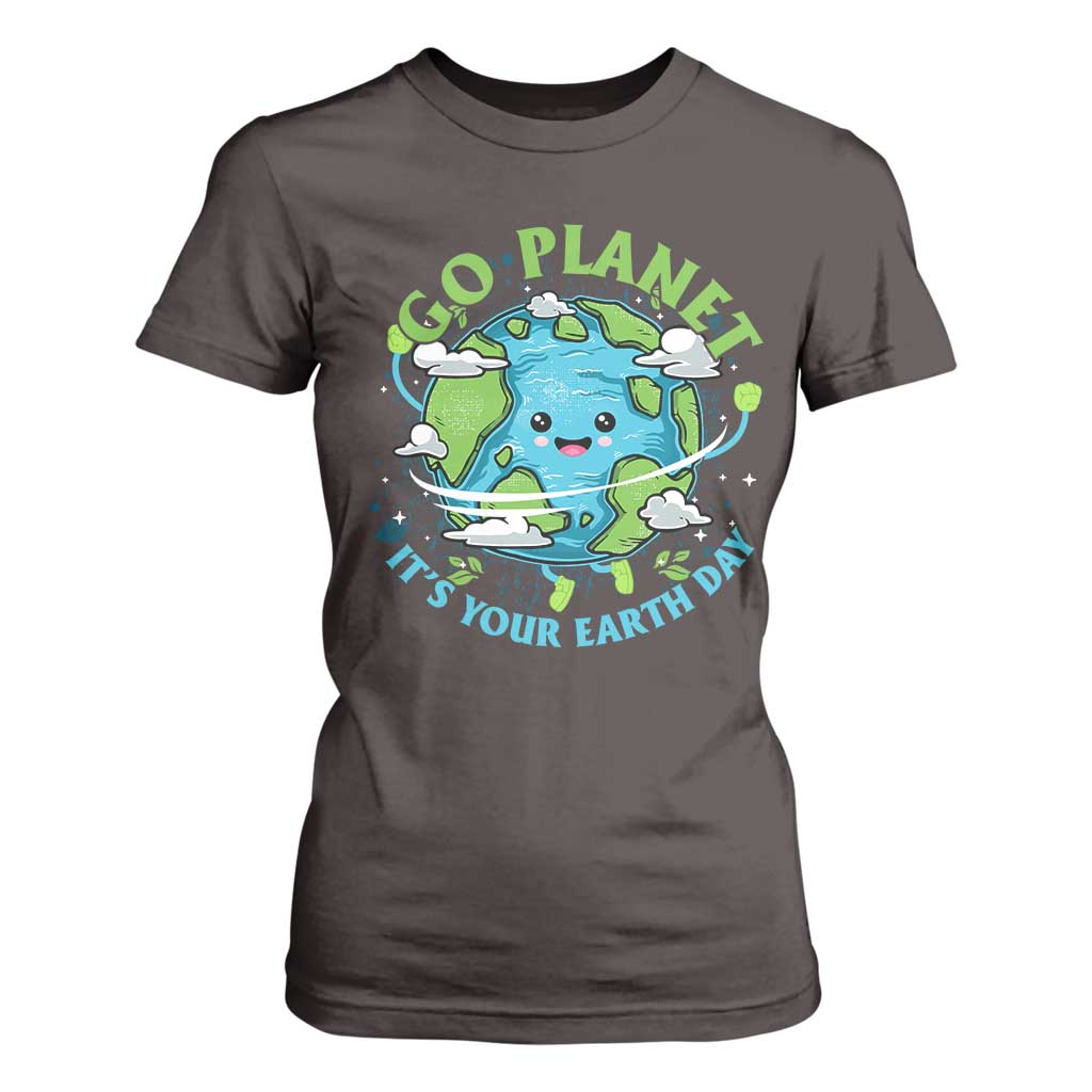 Earth Day T Shirt For Women Save the Planet 2025 TS10 Dark Chocolate Print Your Wear