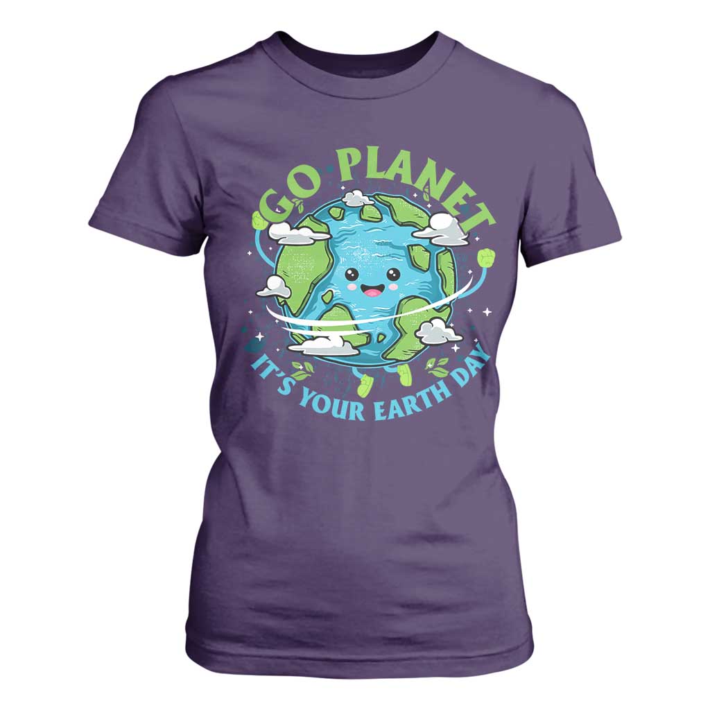 Earth Day T Shirt For Women Save the Planet 2025 TS10 Purple Print Your Wear