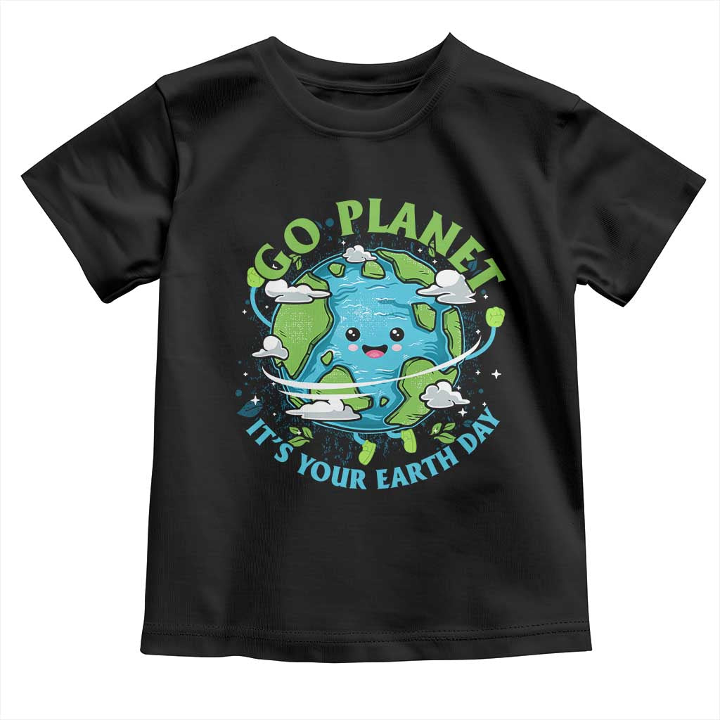 Earth Day Toddler T Shirt Save the Planet 2025 TS10 Black Print Your Wear