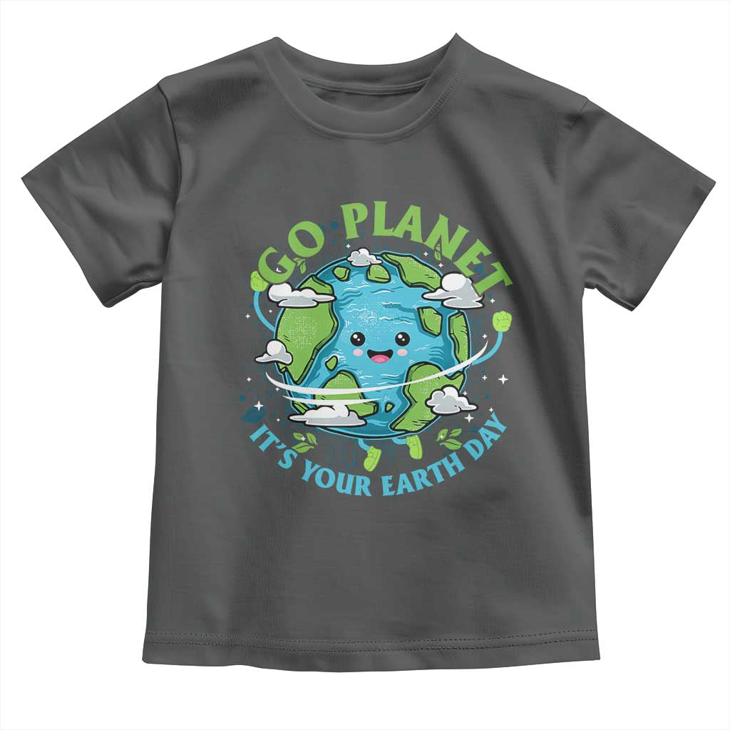 Earth Day Toddler T Shirt Save the Planet 2025 TS10 Dark Heather Print Your Wear