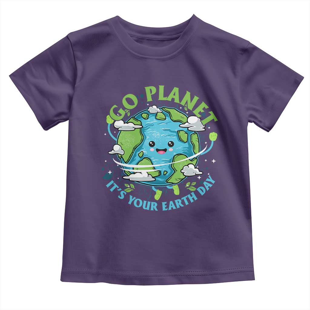 Earth Day Toddler T Shirt Save the Planet 2025 TS10 Purple Print Your Wear