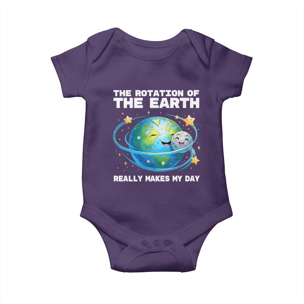 Teacher Earth Day Baby Onesie Rotation of the Earth Makes My Day Science TS10 Purple Print Your Wear