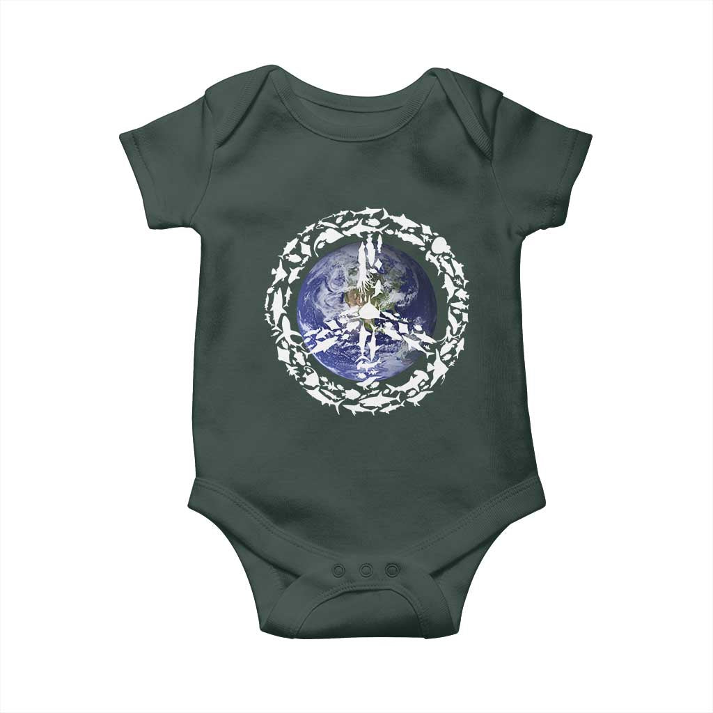 Earth Day Baby Onesie Save the Planet Peace Sign Positive Vibes TS10 Print Your Wear