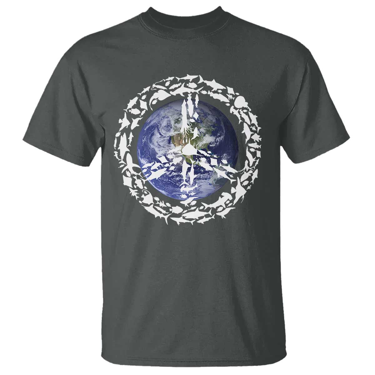 Earth Day T Shirt Save the Planet Peace Sign Positive Vibes TS10 Dark Heather Print Your Wear