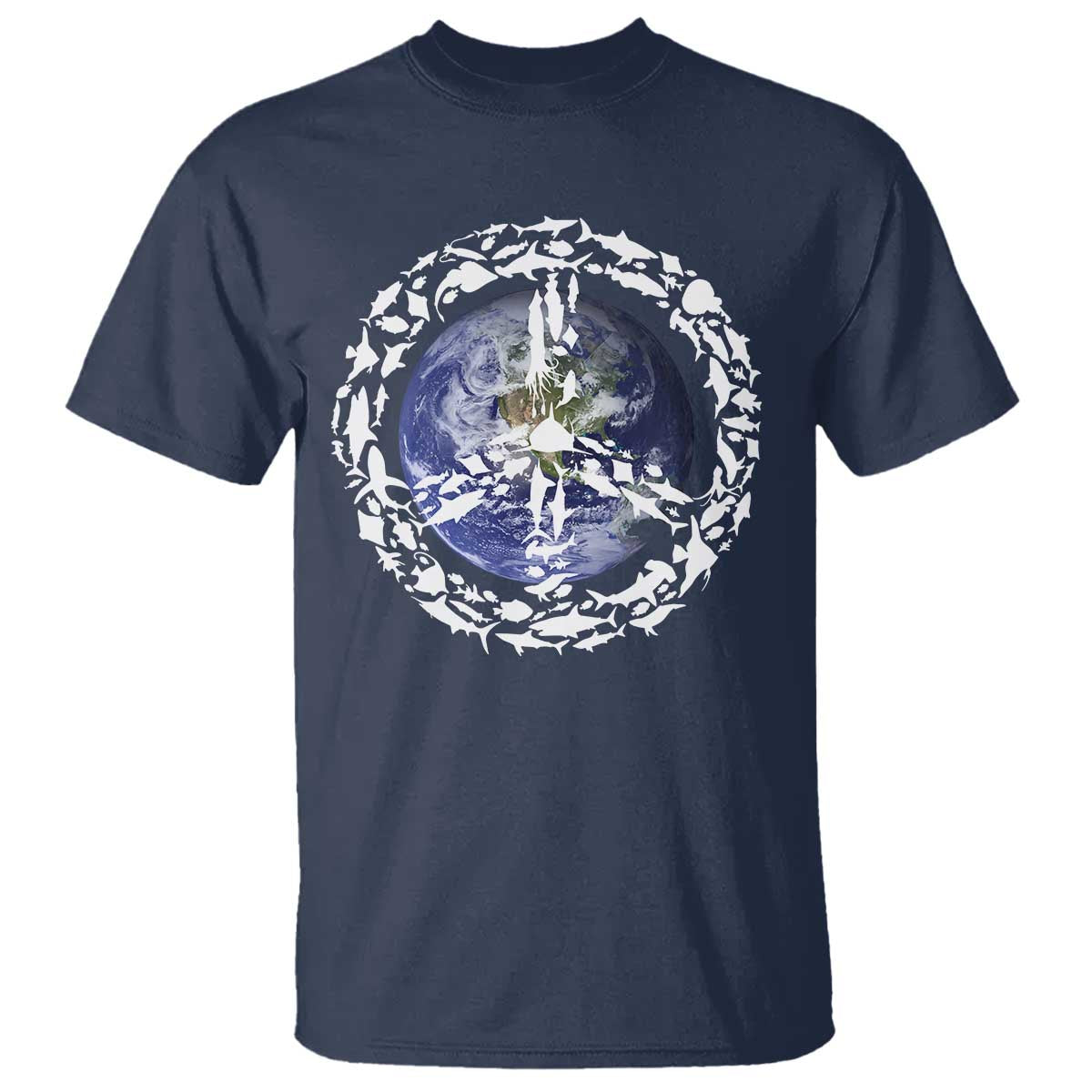 Earth Day T Shirt Save the Planet Peace Sign Positive Vibes TS10 Navy Print Your Wear