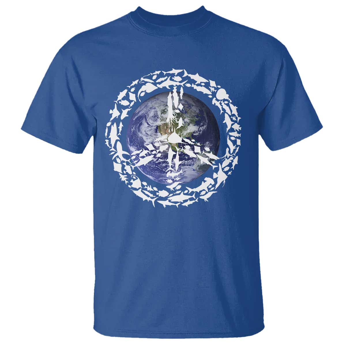 Earth Day T Shirt Save the Planet Peace Sign Positive Vibes TS10 Royal Blue Print Your Wear