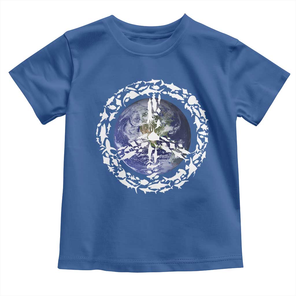 Earth Day Toddler T Shirt Save the Planet Peace Sign Positive Vibes TS10 Royal Blue Print Your Wear