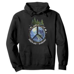 Earth Day Hoodie Everyday Peace Sign Positive Vibes TS10 Black Print Your Wear