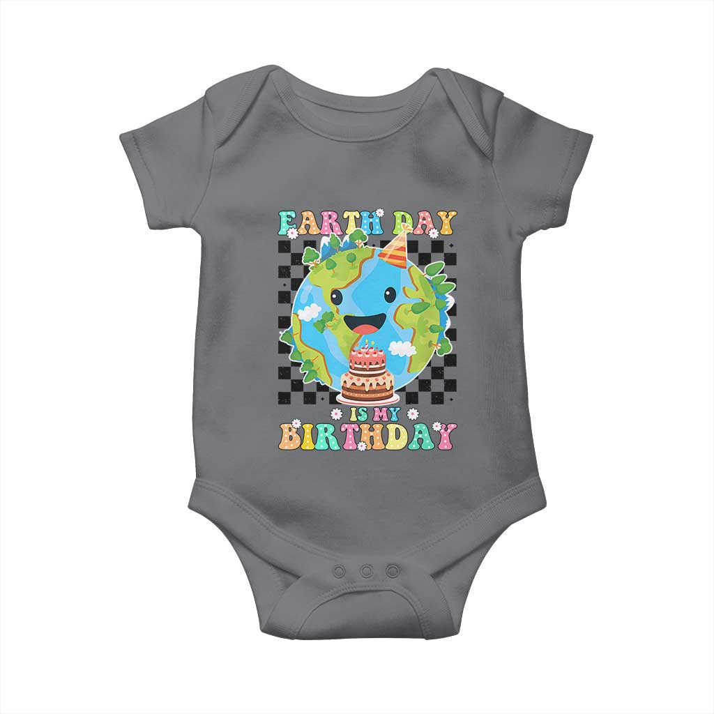 Earth Day Birthday Baby Onesie Its My Birthday April 22 TS10 Charcoal Print Your Wear