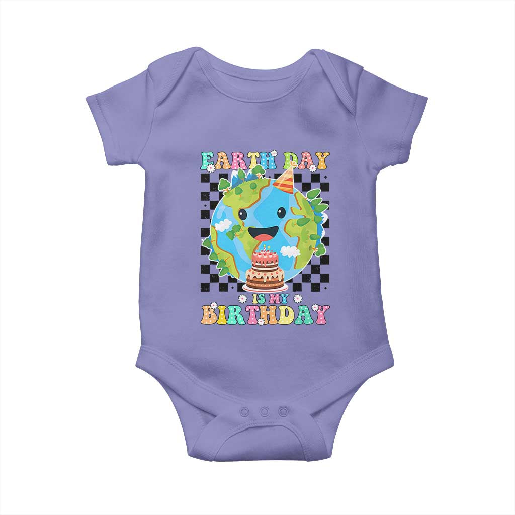 Earth Day Birthday Baby Onesie Its My Birthday April 22 TS10 Violet Print Your Wear