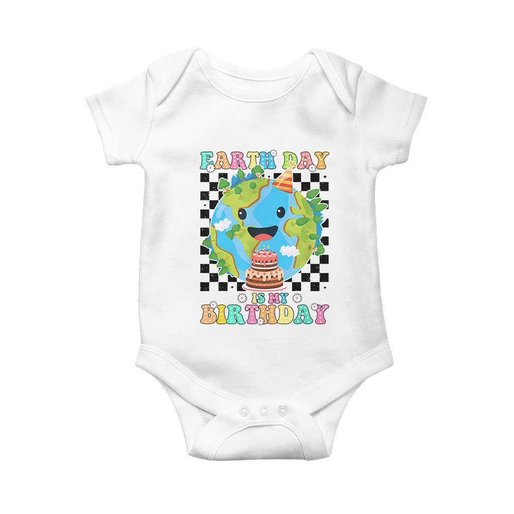 Earth Day Birthday Baby Onesie Its My Birthday April 22 TS10 White Print Your Wear