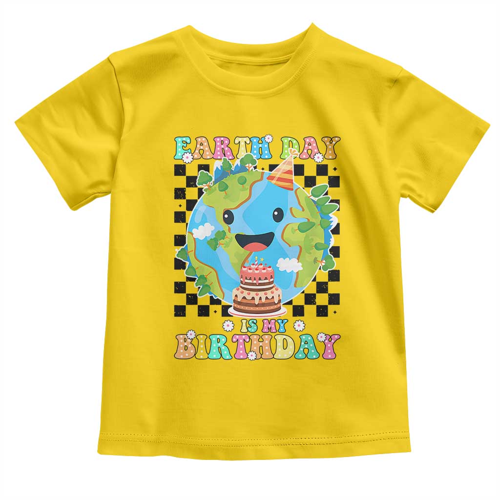 Earth Day Birthday Toddler T Shirt Its My Birthday April 22 TS10 Daisy Print Your Wear