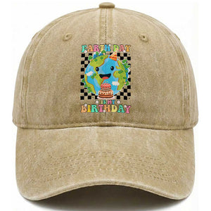 Earth Day Birthday Washed Cotton Baseball Cap Its My Birthday April 22