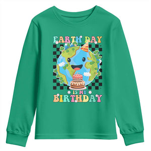 Earth Day Birthday Youth Sweatshirt Its My Birthday April 22 TS10 Irish Green Print Your Wear