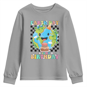 Earth Day Birthday Youth Sweatshirt Its My Birthday April 22 TS10 Sport Gray Print Your Wear