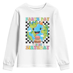 Earth Day Birthday Youth Sweatshirt Its My Birthday April 22 TS10 White Print Your Wear