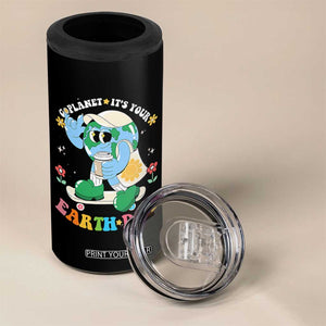 Earth Day 4 in 1 Can Cooler Tumbler Cute Go Planet Its Your Earthday Groovy TS10 Print Your Wear
