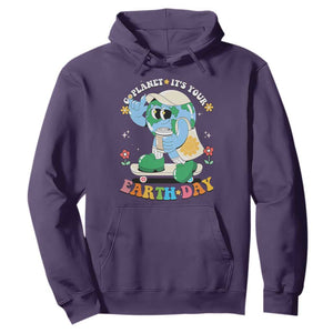 Earth Day Hoodie Cute Go Planet Its Your Earthday Groovy TS10 Purple Print Your Wear