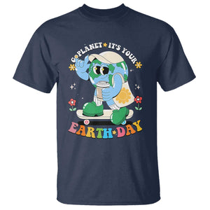 Earth Day T Shirt Cute Go Planet Its Your Earthday Groovy TS10 Navy Print Your Wear