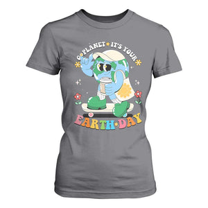 Earth Day T Shirt For Women Cute Go Planet Its Your Earthday Groovy TS10 Charcoal Print Your Wear