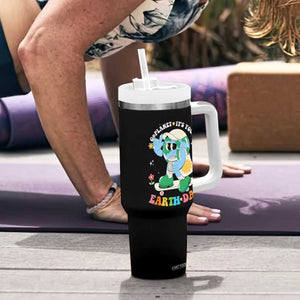 Earth Day Tumbler With Handle Cute Go Planet Its Your Earthday Groovy TS10 Print Your Wear