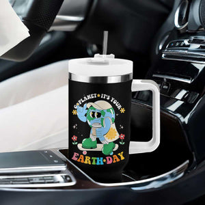 Earth Day Tumbler With Handle Cute Go Planet Its Your Earthday Groovy TS10 Print Your Wear