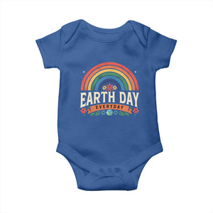 Earth Day Baby Onesie Everyday Retro Rainbow TS10 Royal Blue Print Your Wear