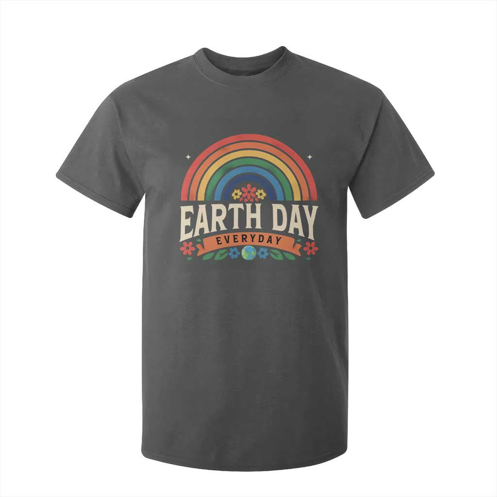 Earth Day T Shirt For Kid Everyday Retro Rainbow TS10 Dark Heather Print Your Wear