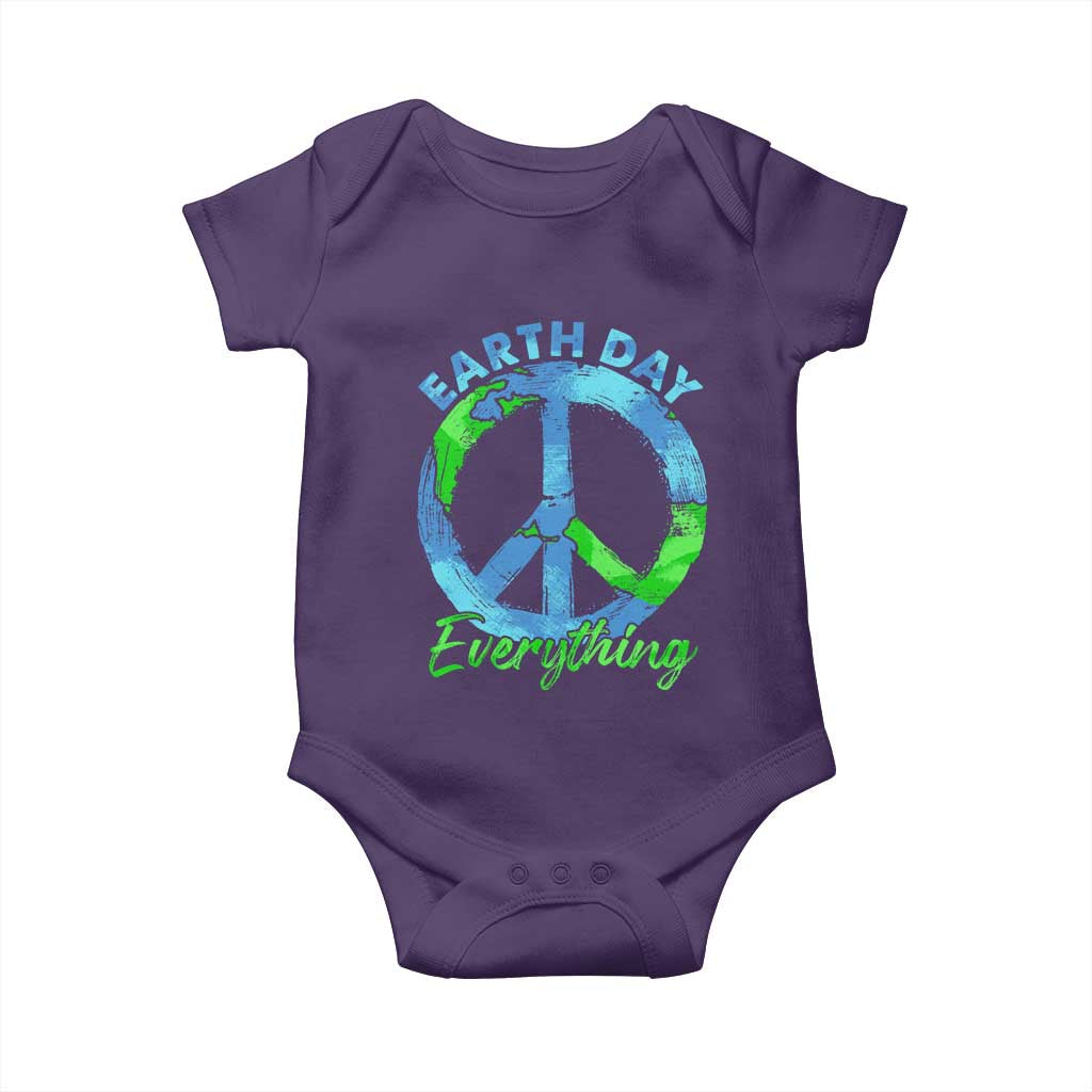 Piece Everyday Earth Day Baby Onesie Peace Sign Positive Vibes TS10 Purple Print Your Wear