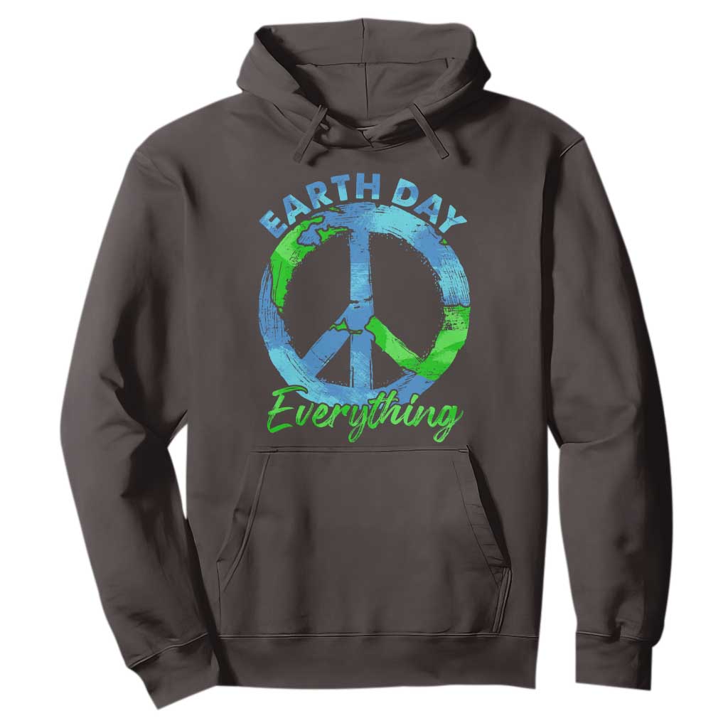 Piece Everyday Earth Day Hoodie Peace Sign Positive Vibes TS10 Dark Chocolate Print Your Wear