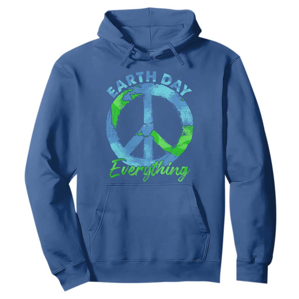 Piece Everyday Earth Day Hoodie Peace Sign Positive Vibes TS10 Royal Blue Print Your Wear