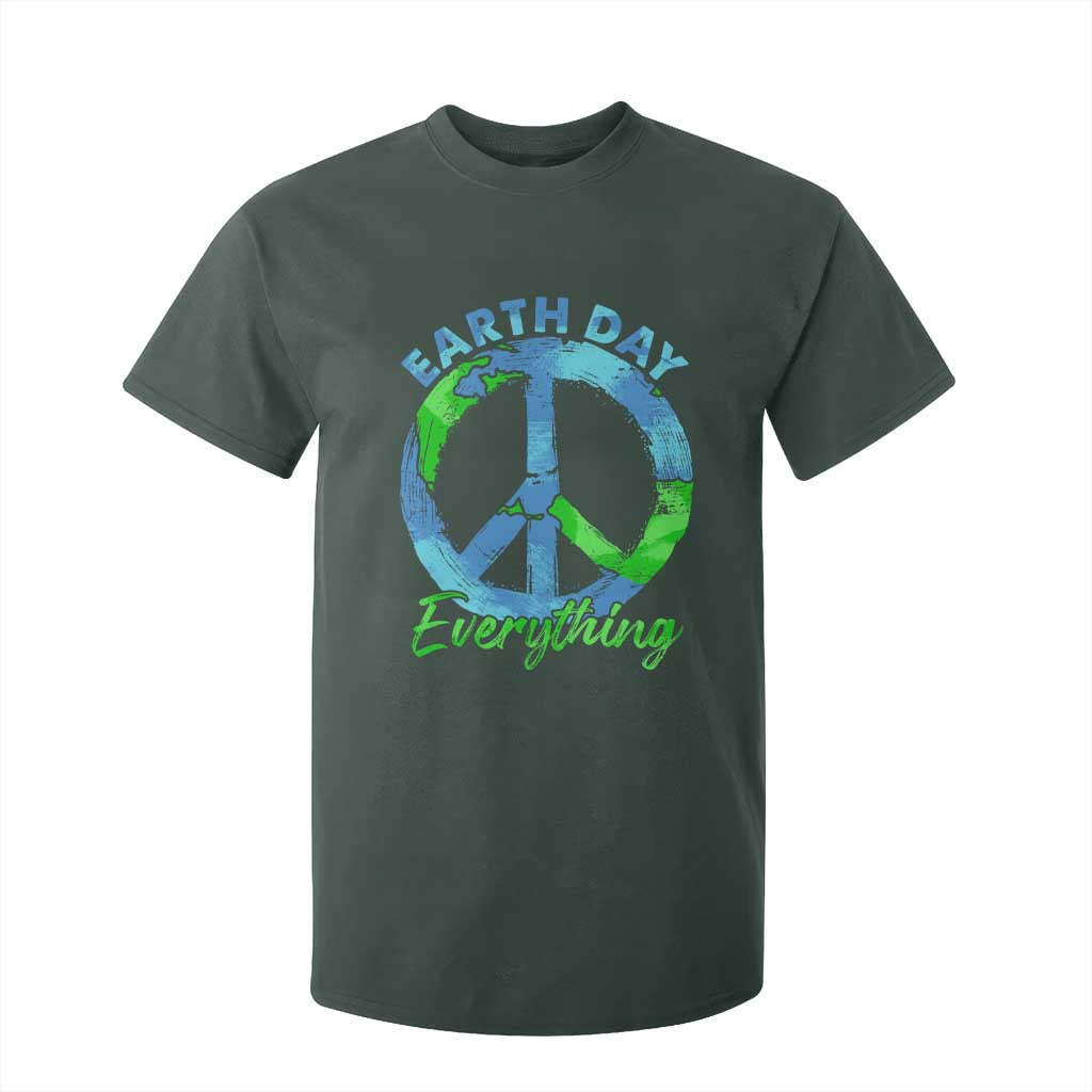 Piece Everyday Earth Day T Shirt For Kid Peace Sign Positive Vibes TS10 Dark Forest Green Print Your Wear