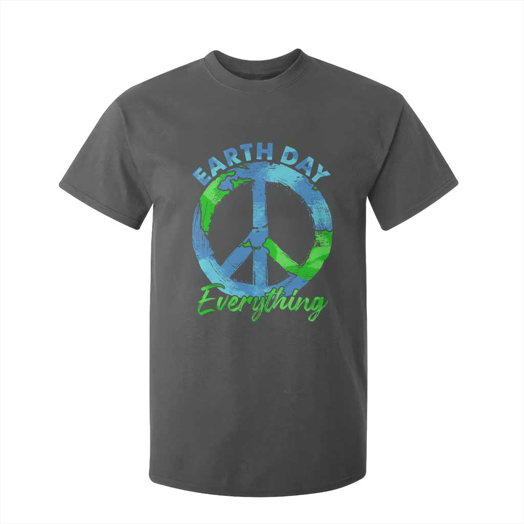 Piece Everyday Earth Day T Shirt For Kid Peace Sign Positive Vibes TS10 Dark Heather Print Your Wear