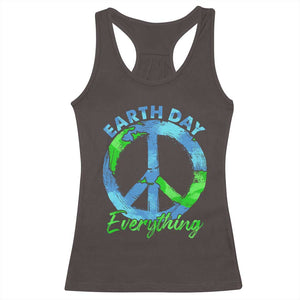 Piece Everyday Earth Day Racerback Tank Top Peace Sign Positive Vibes TS10 Dark Chocolate Print Your Wear