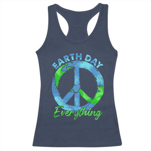 Piece Everyday Earth Day Racerback Tank Top Peace Sign Positive Vibes TS10 Navy Print Your Wear