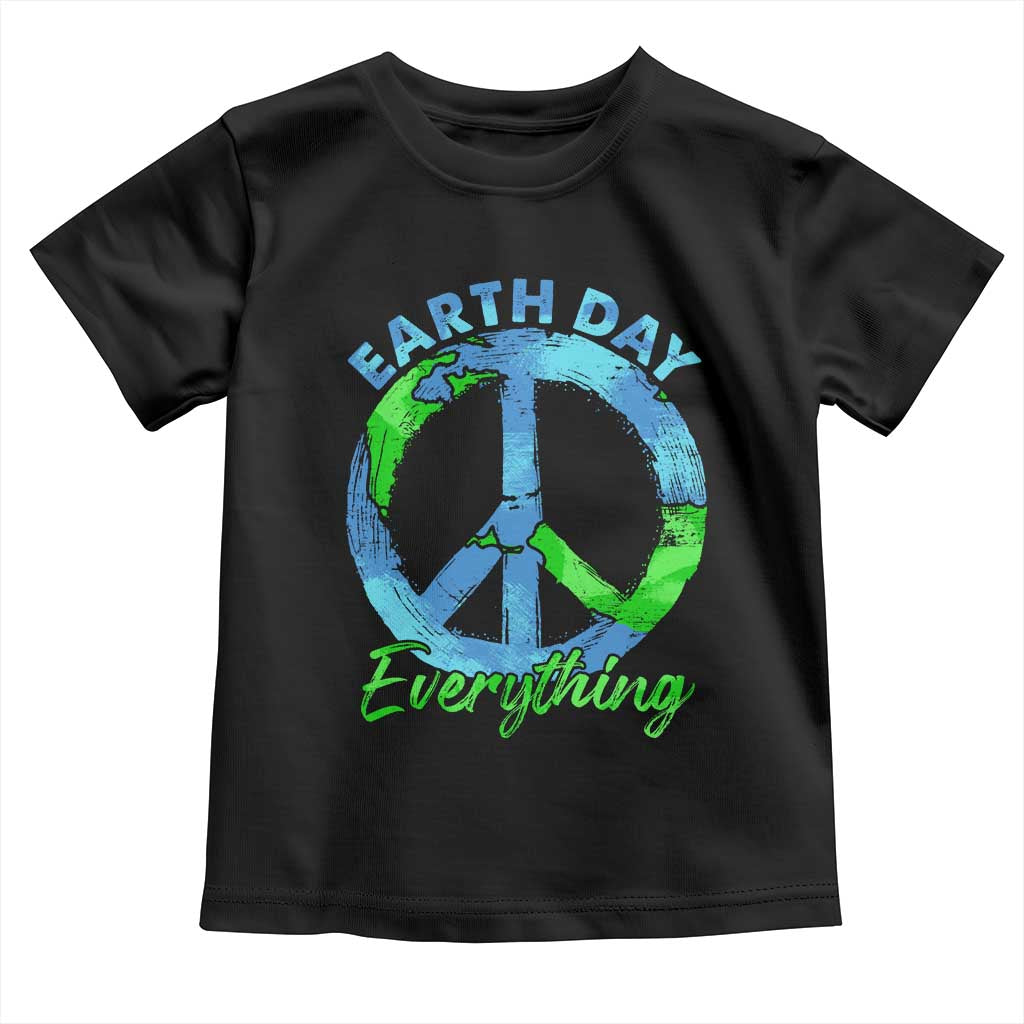 Piece Everyday Earth Day Toddler T Shirt Peace Sign Positive Vibes TS10 Black Print Your Wear