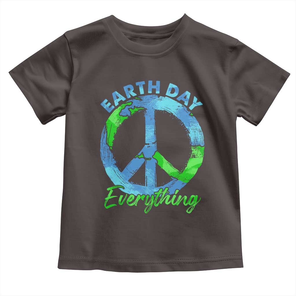 Piece Everyday Earth Day Toddler T Shirt Peace Sign Positive Vibes TS10 Dark Chocolate Print Your Wear