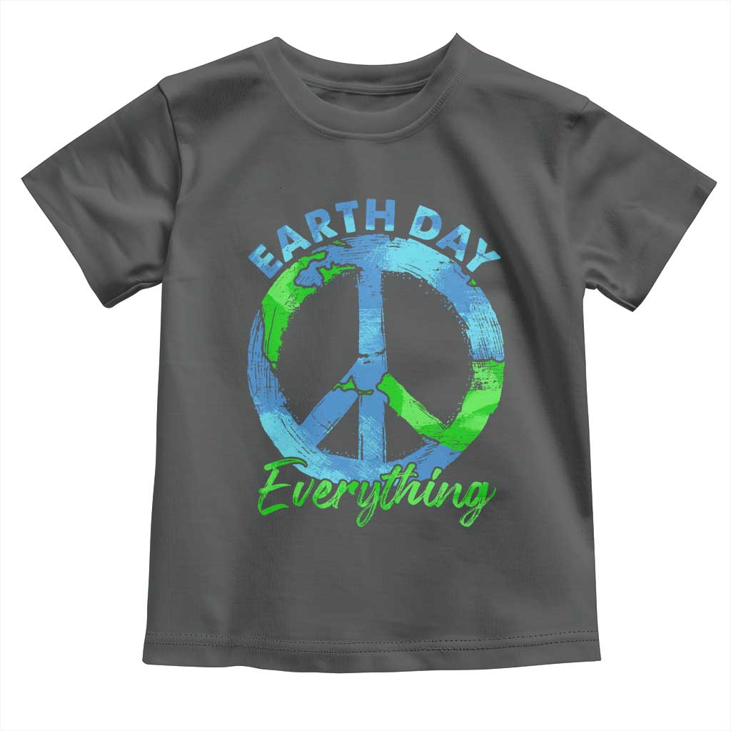 Piece Everyday Earth Day Toddler T Shirt Peace Sign Positive Vibes TS10 Dark Heather Print Your Wear