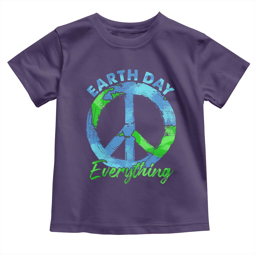 Piece Everyday Earth Day Toddler T Shirt Peace Sign Positive Vibes TS10 Purple Print Your Wear