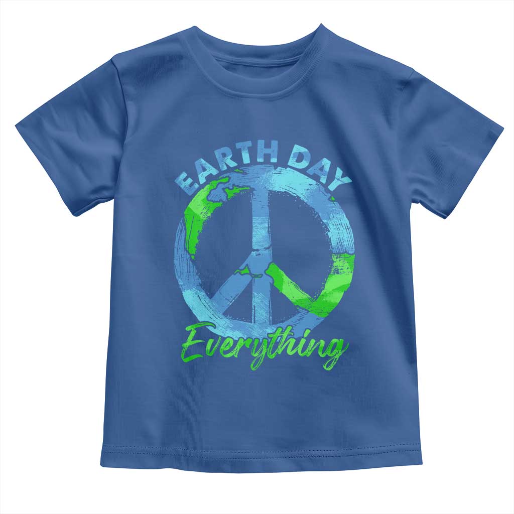 Piece Everyday Earth Day Toddler T Shirt Peace Sign Positive Vibes TS10 Royal Blue Print Your Wear