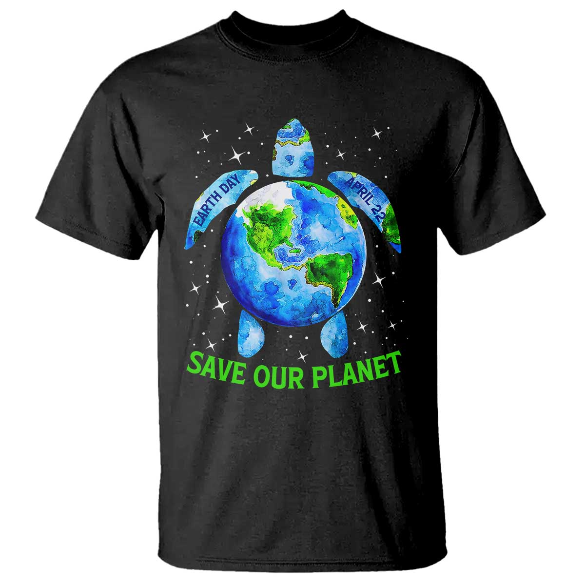 Earth Day 2025 T Shirt Save The Planet Sea Turtle Recycle Ocean Environment TS10 Black Print Your Wear