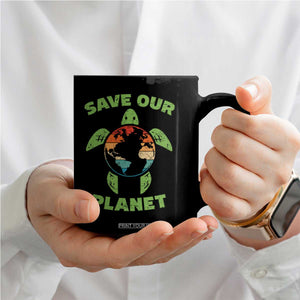 Retro Earth Day Coffee Mug Save Our Planet Sea Turtle Recycle Ocean Environment TS10 Print Your Wear