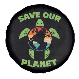 Retro Earth Day Spare Tire Cover Save Our Planet Sea Turtle Recycle Ocean Environment TS10 Print Your Wear