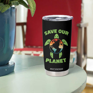 Retro Earth Day Tumbler Cup Save Our Planet Sea Turtle Recycle Ocean Environment TS10 Print Your Wear