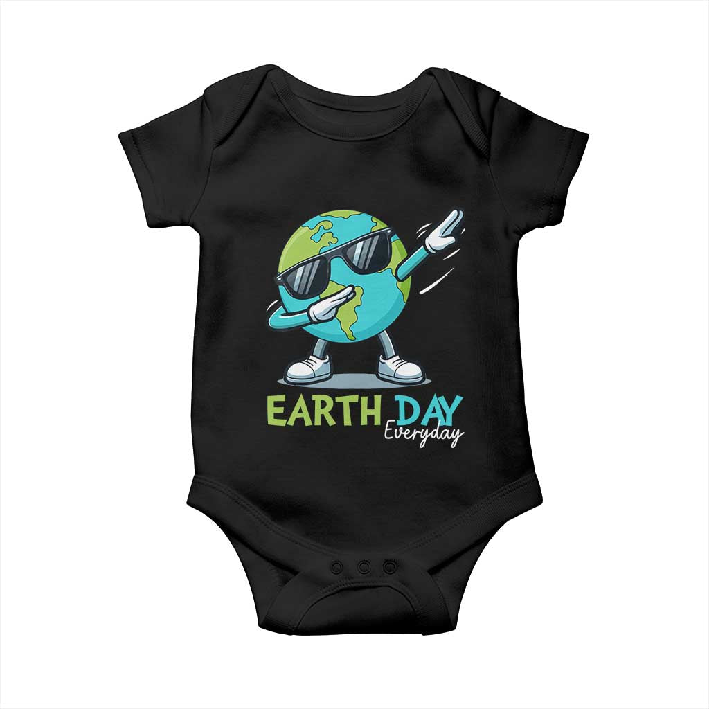 Dabbing Earth Day Baby Onesie Everyday Positive Vibes Nature Lover Gifts TS10 Black Print Your Wear